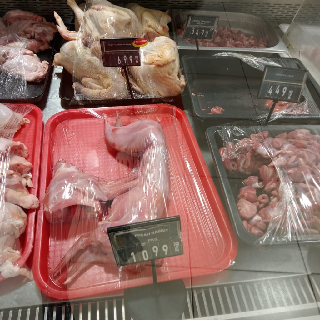 Supermarket rabbit meat